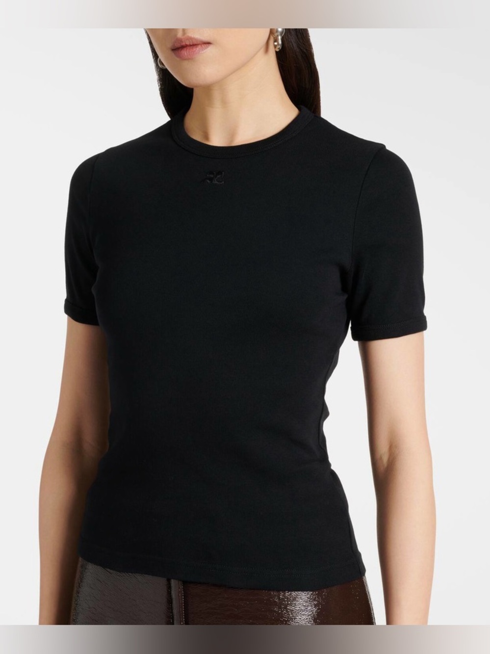 Courreges signature contrast T-shirt